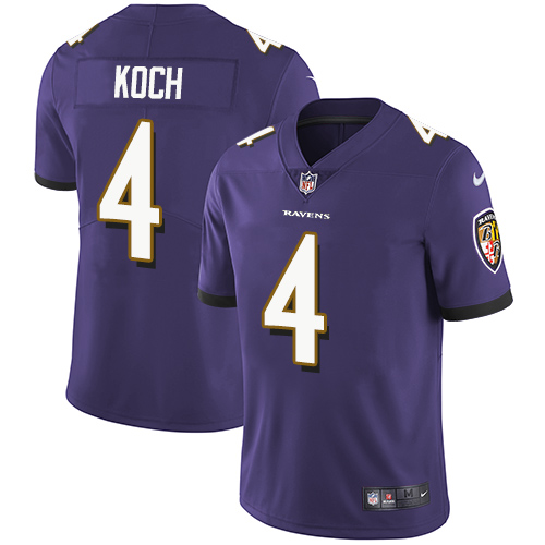 2019 Men Baltimore Ravens #4 Koch purple Nike Vapor Untouchable Limited NFL Jersey->baltimore ravens->NFL Jersey
